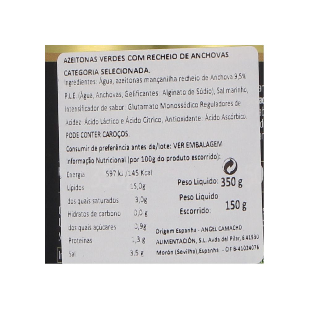  - Azeitonas Fragata Seleção Recheadas Anchovas 150g (2)
