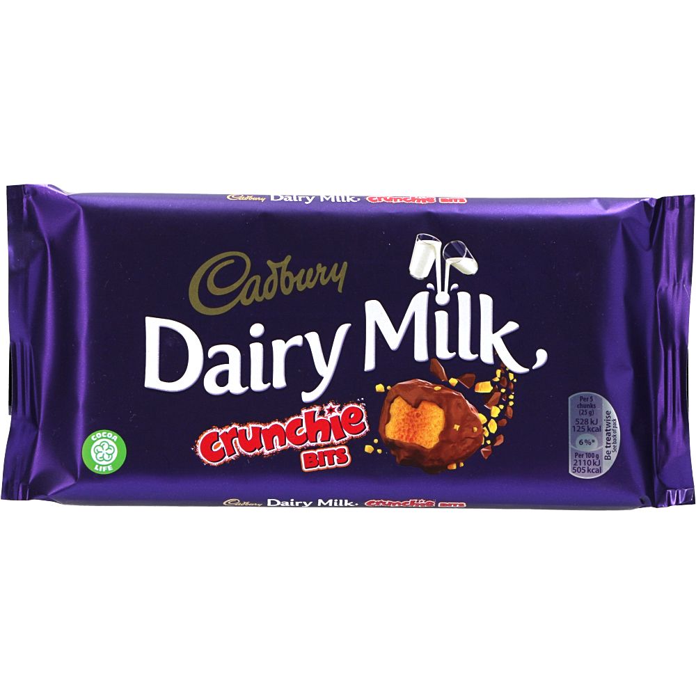  - Cadbury Crunchie Dairy Milk Chocolate 200g (1)