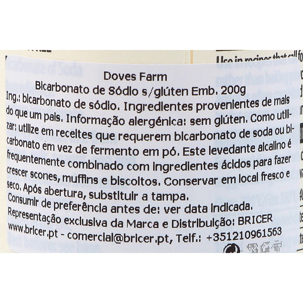  - Bicarbonato Sódio Doves Farm s/ Glúten 200g (2)