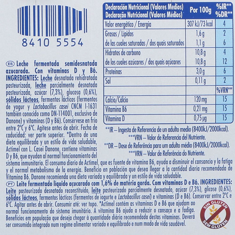  - Actimel Natural Yogurt Drink 6x100g (2)