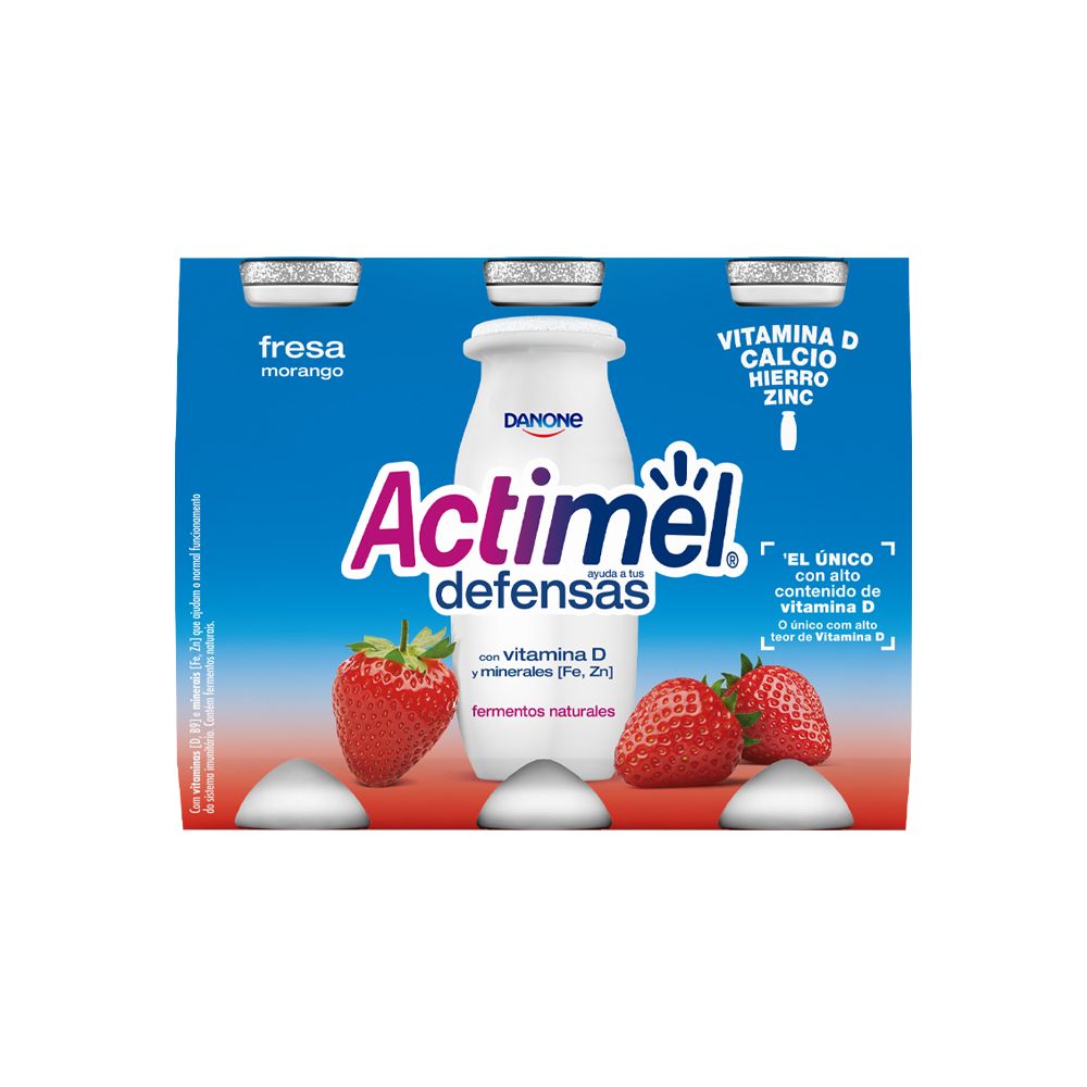  - Actimel Strawberry Yogurt Drink 6x100g (1)