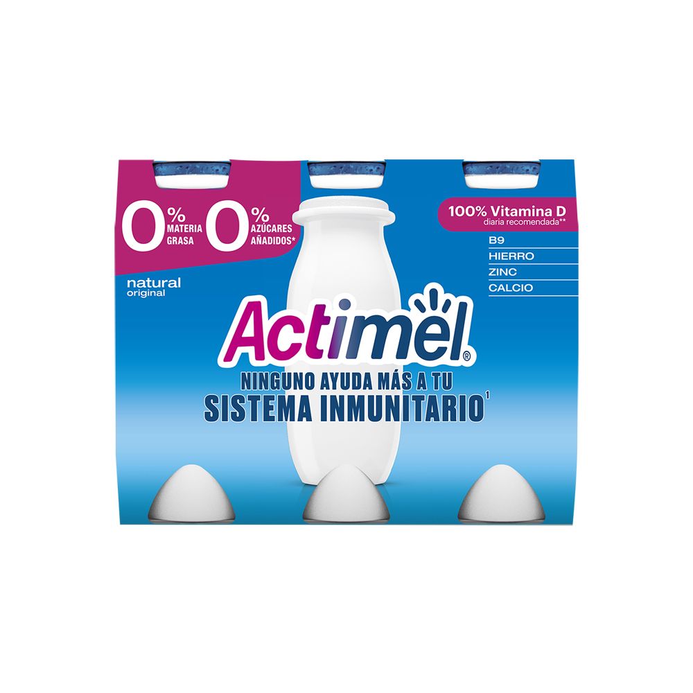  - Actimel 0% Natural Yogurt Drink 6x100g (1)