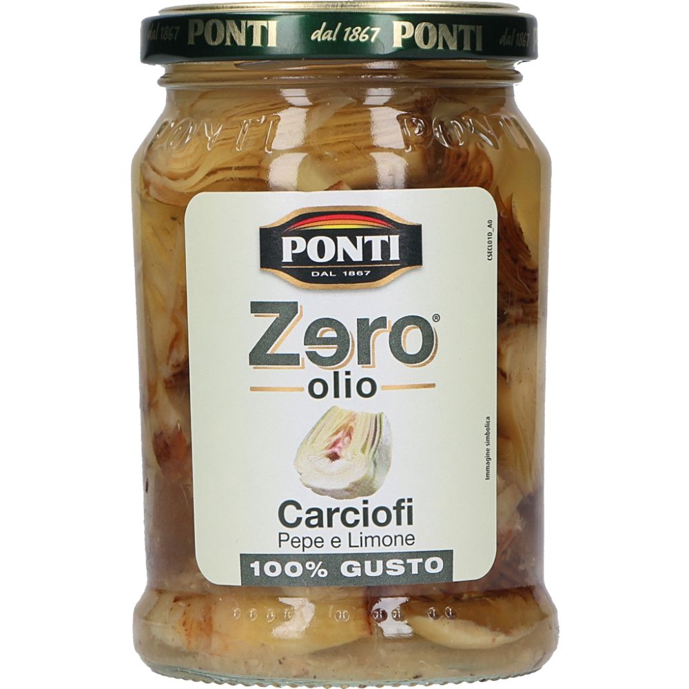  - Ponti Zero Olio Pepper / Lemon Artichokes 170g (1)