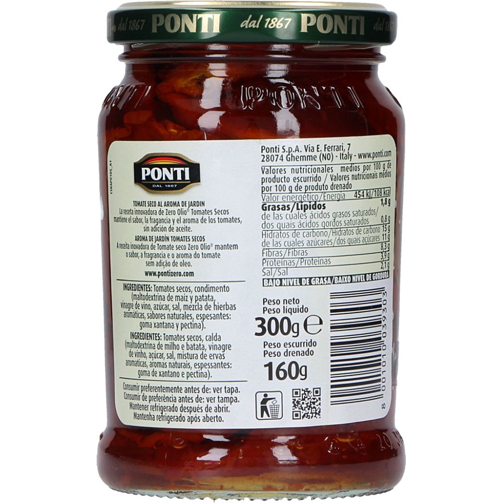  - Ponti Zero Olio Sundried Tomatoes 160g (2)