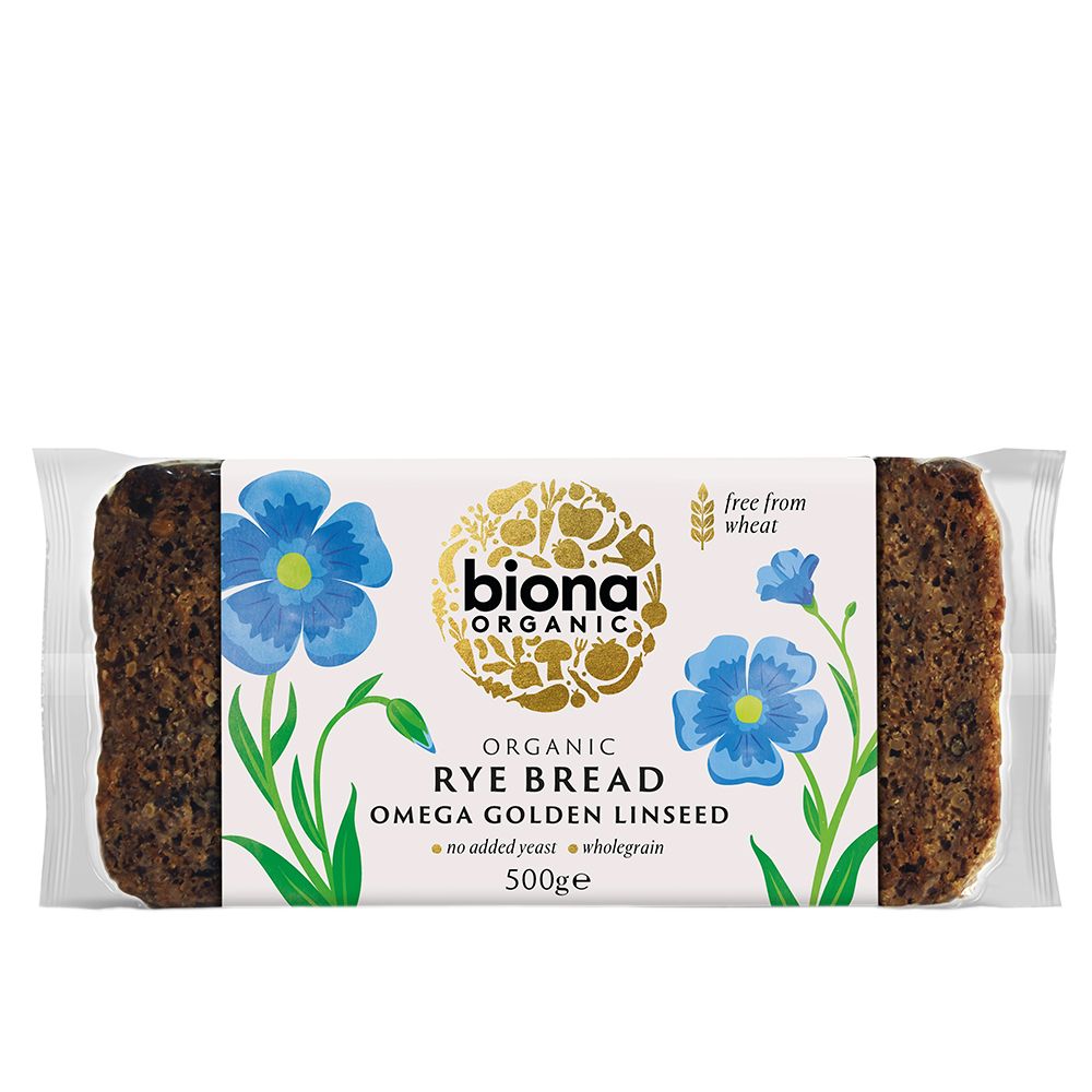  - Biona Organic Rye Omega Golden Linseed Bread 500g (1)