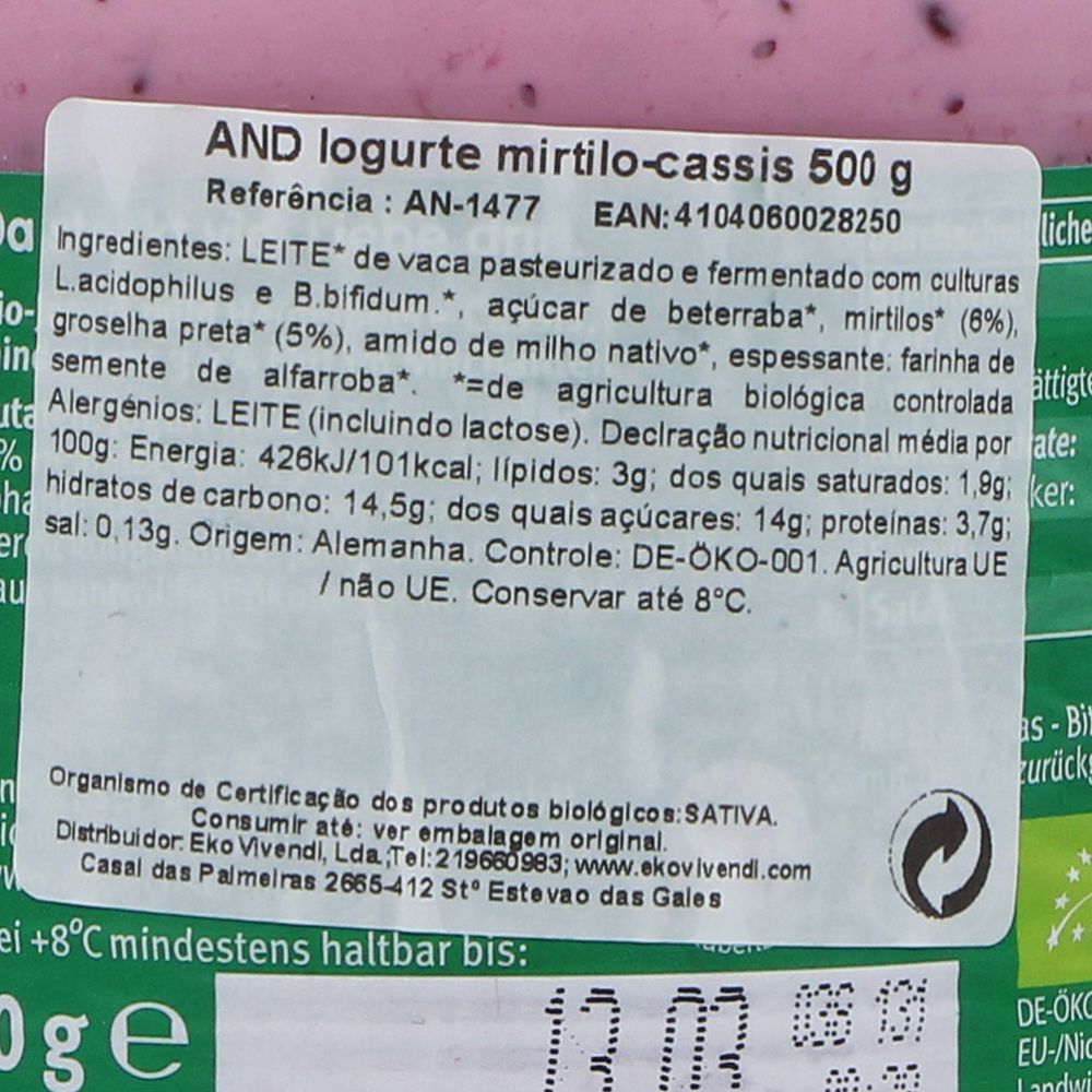  - Iogurte Mirtilo-Cassis Bio Andechser 500g (2)