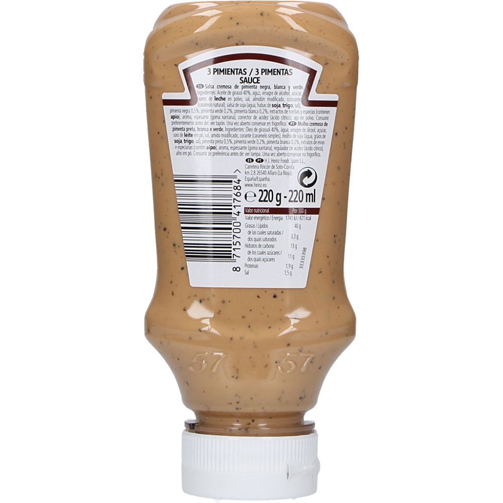 - Heinz 3 Pepper Top Down Sauce 220ml (2)
