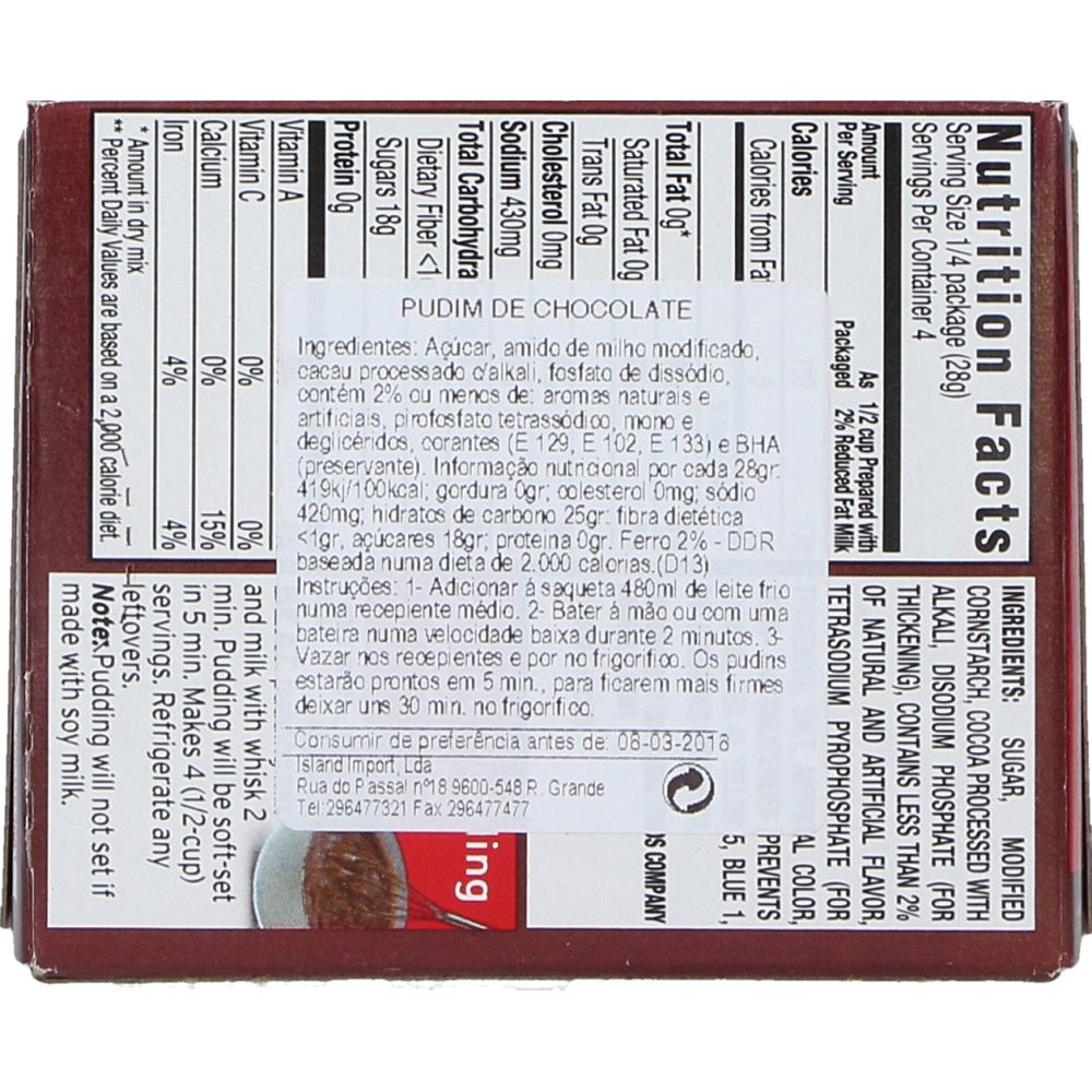  - Jell-O Instant Chocolate Pudding 96 g (2)