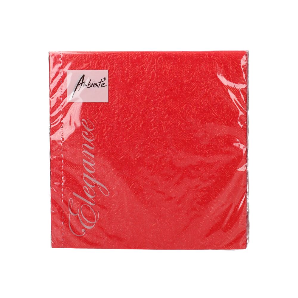  - Ambiente Elegant Red Napkin 33x33cm (1)