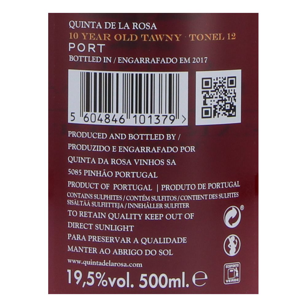  - Quinta De La Rosa Tawny Port Wine Tonel 12 10 Years Old 50cl (2)