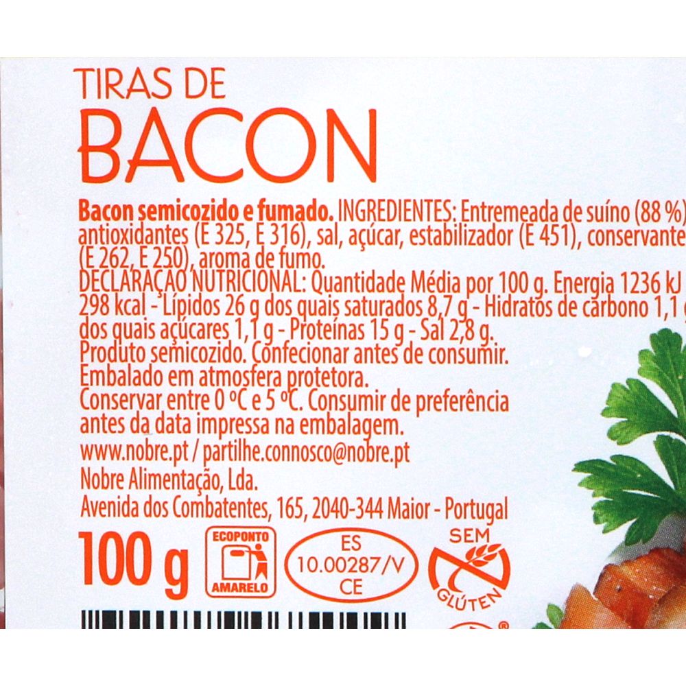 - Nobre Smooth Taste Bacon Rashers 100g (3)