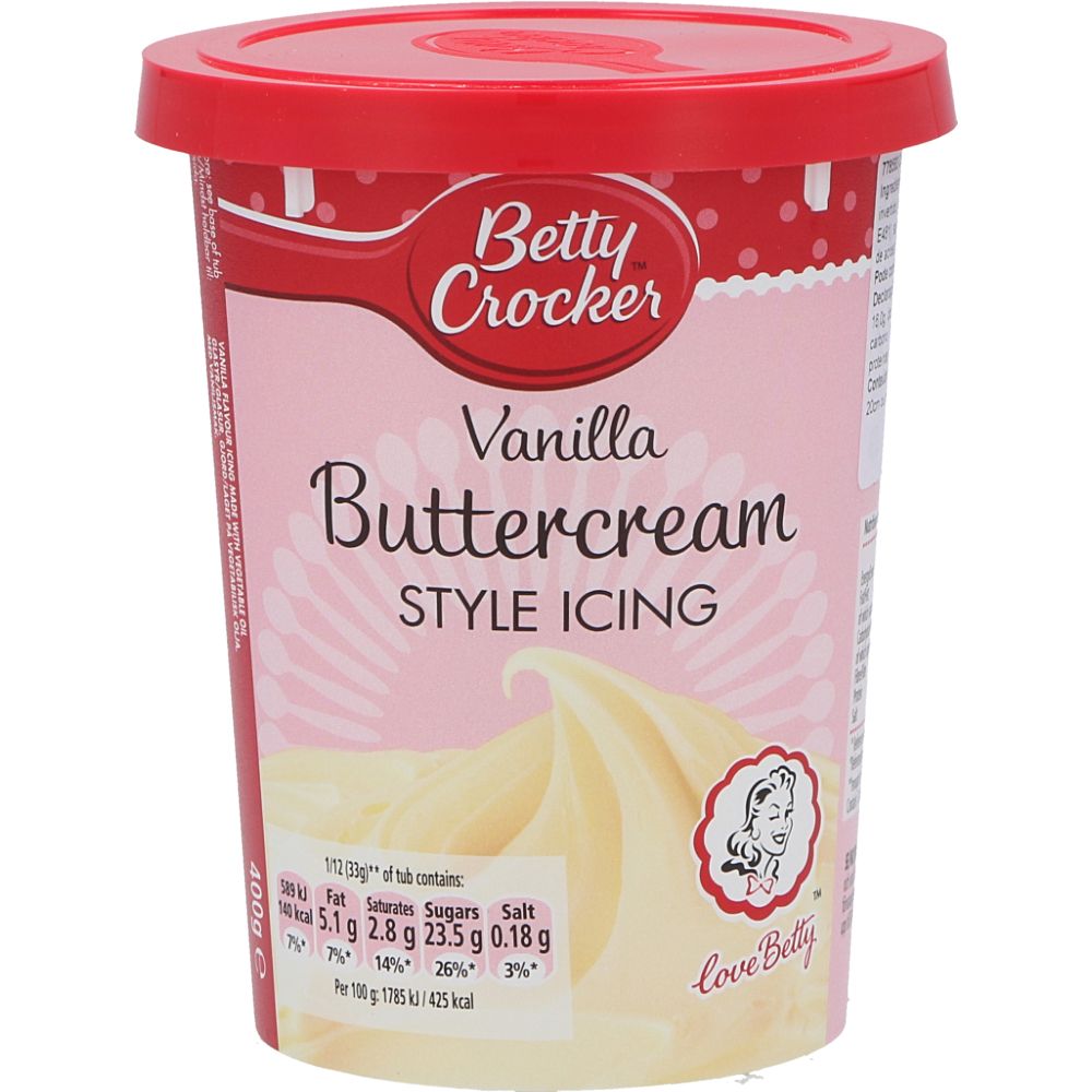 - Betty Crocker Vanilla Buttercream Style Icing 400g (1)