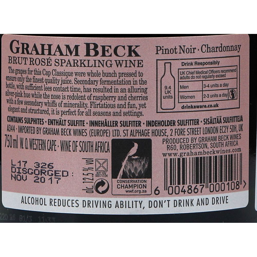  - Graham Beck Brut Rosé Sparkling Wine 75cl (2)