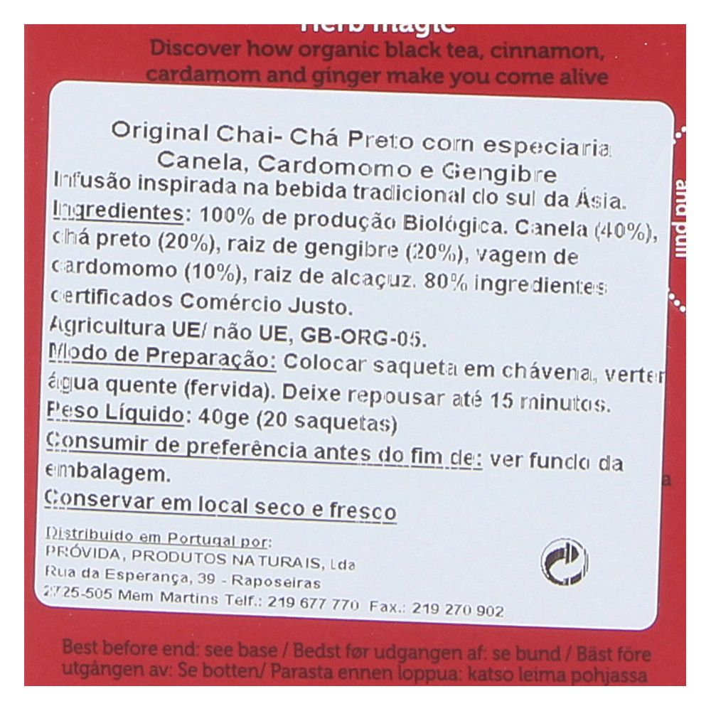  - Pukka Original Chai Organic Tea 20 Bags = 40 g (2)