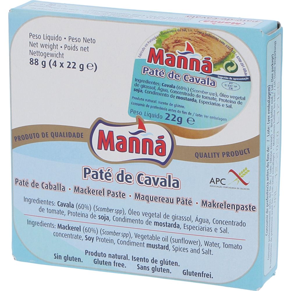  - Manná Mackerel Paste 4 x 22 g (1)