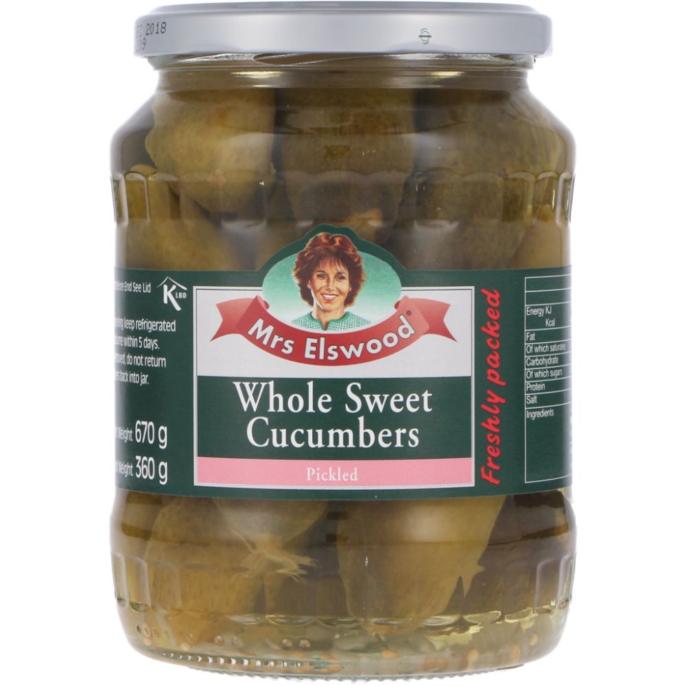  - Mrs Elswood Whole Sweet Cucumbers 360g (1)
