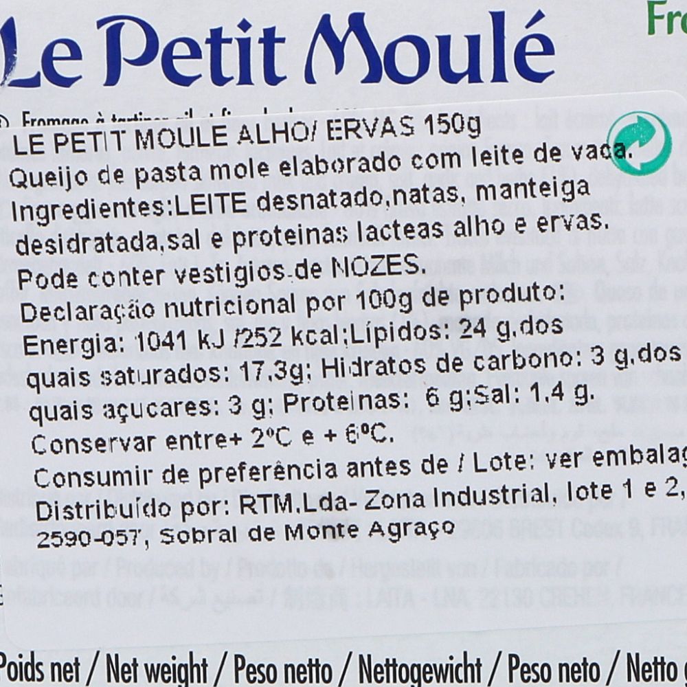  - Le Petit Moulé Garlic & Herb Soft Cheese 150g (2)
