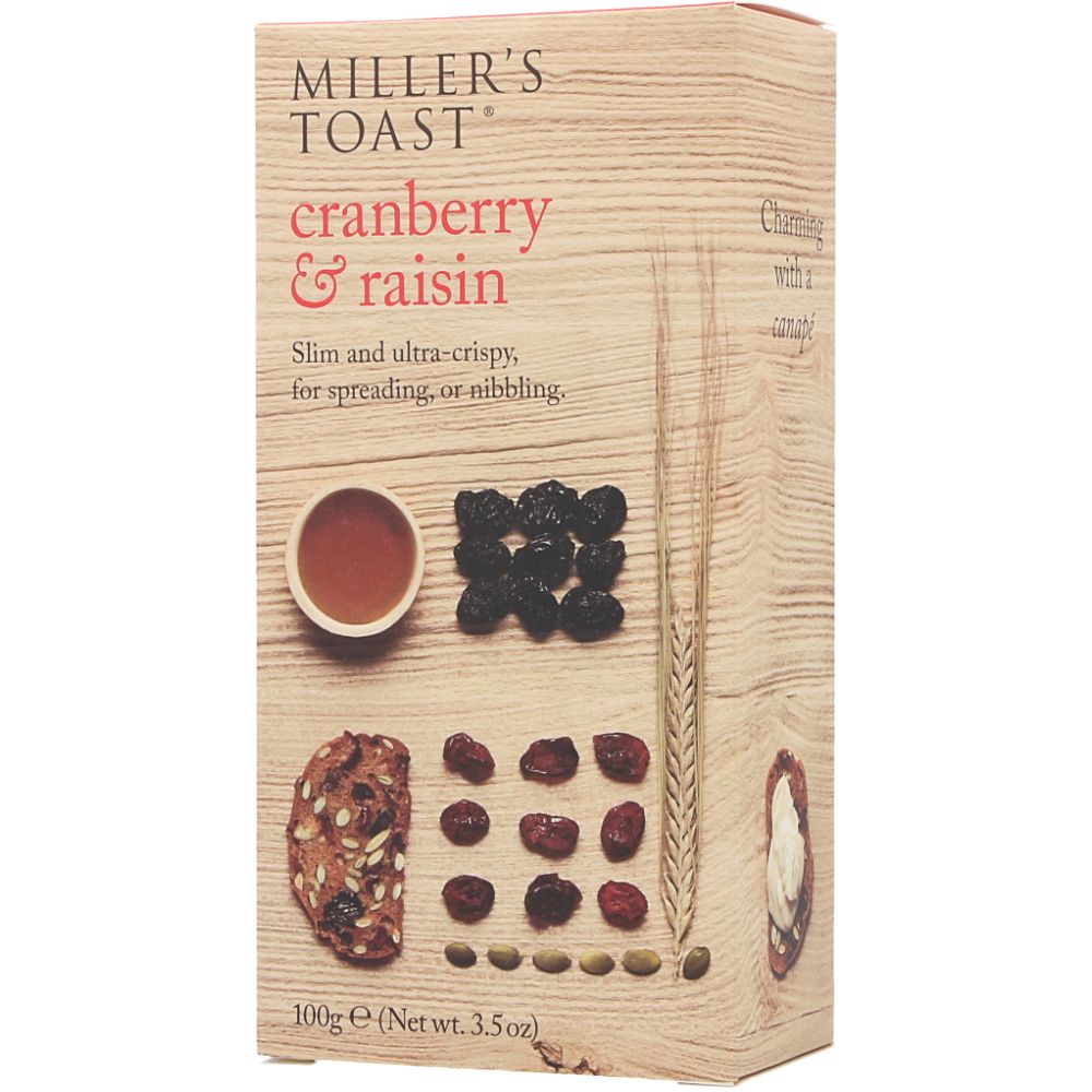  - Miller`s Toast Cranberry & Raisin Toasts 100g (1)