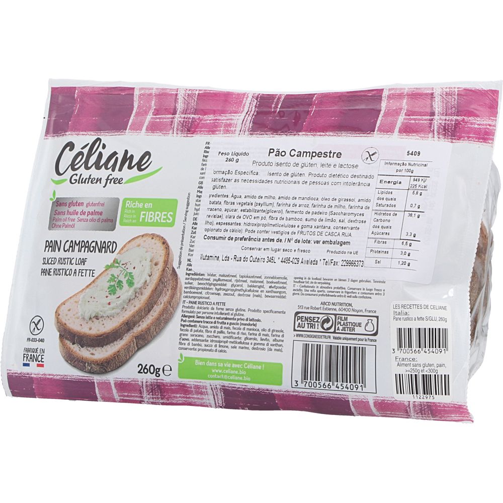  - Les Recettes de Céliane Gluten Free Rustic Loaf Slices 260g (1)
