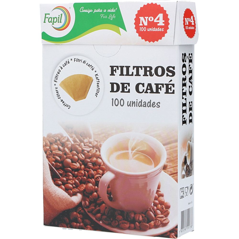  - Filtros Fapil p/ Café Nº4 100 un