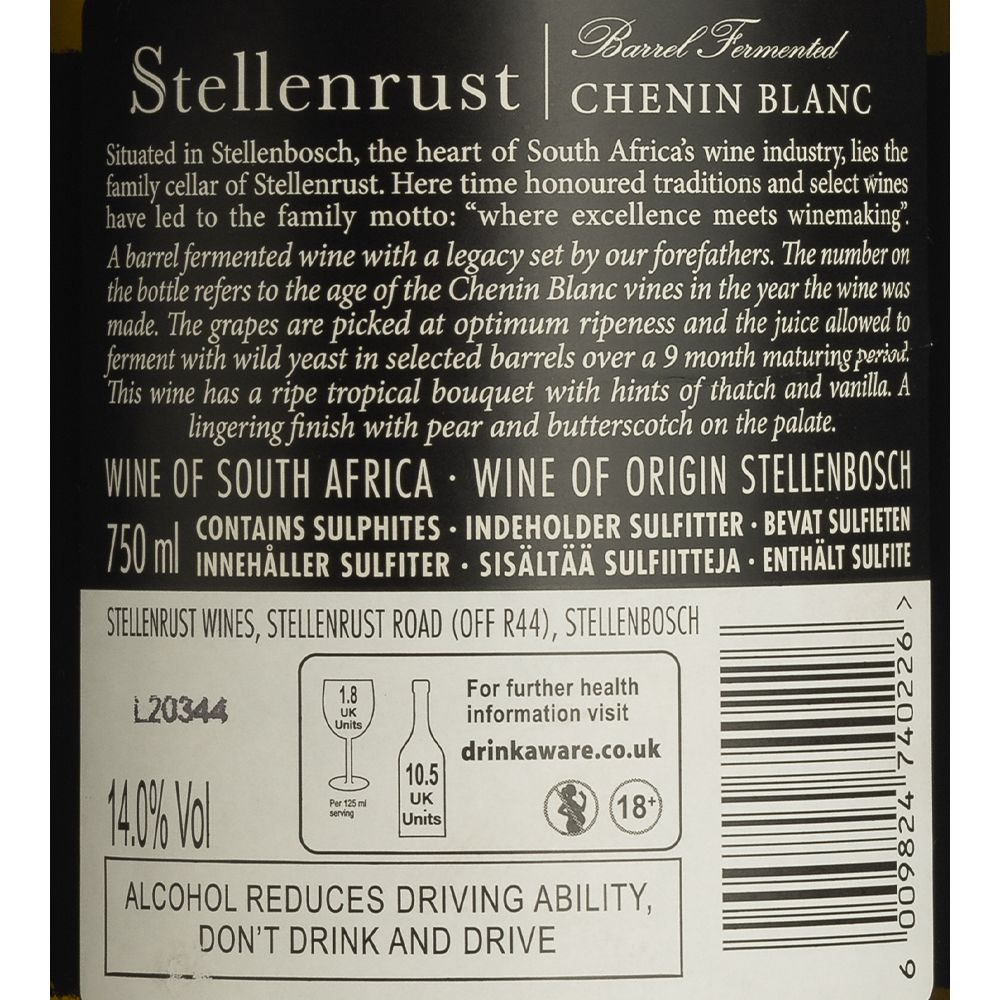  - Stellenrust 50 Chenin Blanc White Wine 2016 75cl (2)