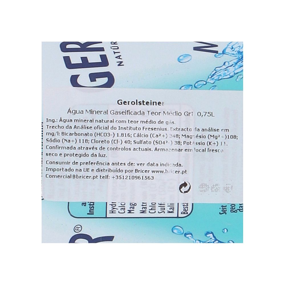  - Gerolsteiner Medium Sparkling Water 75cl (2)
