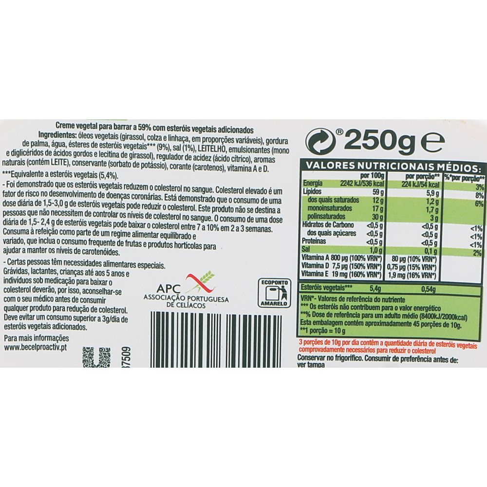  - Creme Vegetal Becel Pro-Activ Sabor Manteiga 250g (2)
