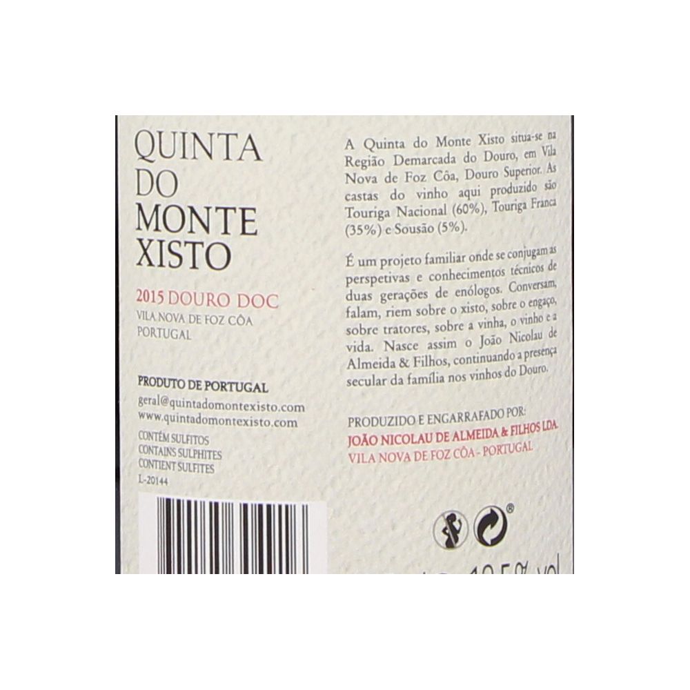  - Quinta Monte Xisto Red Wine 2018 75cl (2)