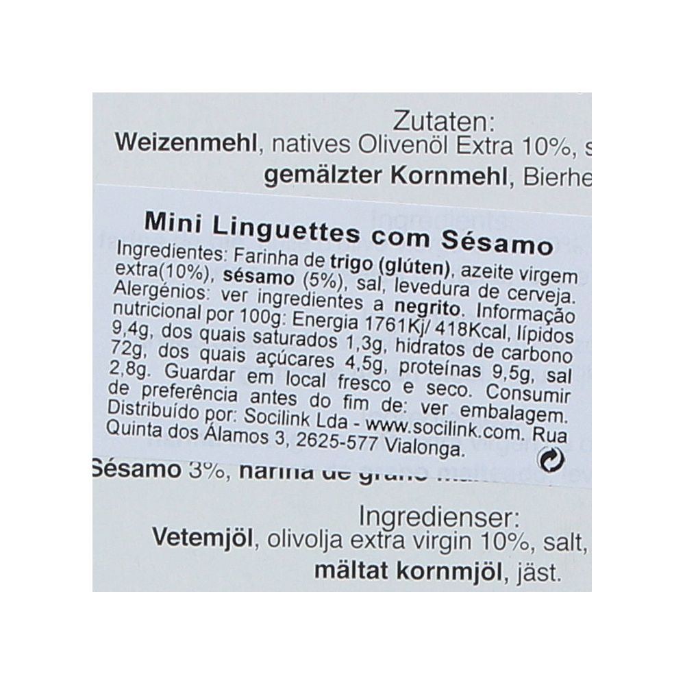  - Vecchio Mulino Mini Linguette Flatbread with Sesame 120g (2)