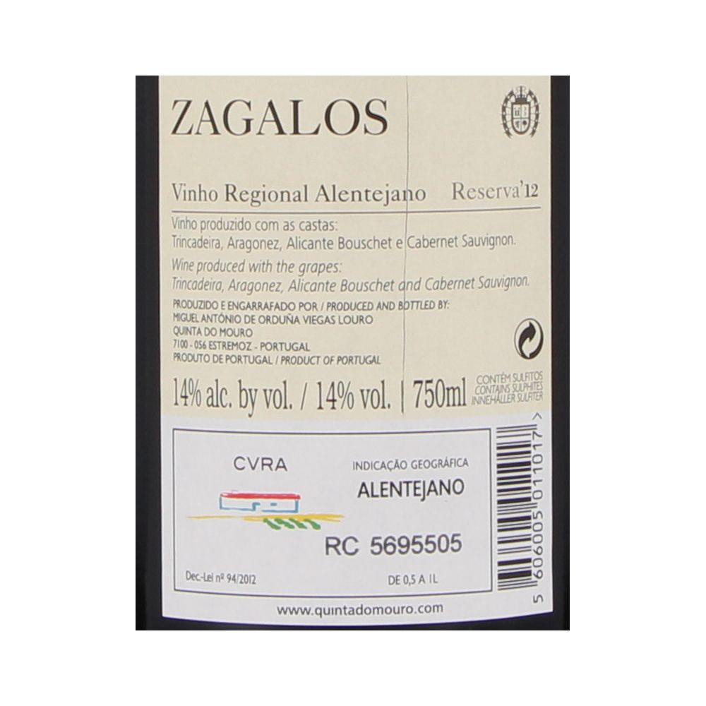  - Vinho Zagalos Reserva Tinto 13 75cl (2)