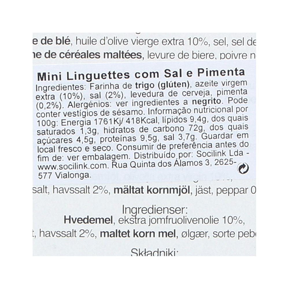  - Linguettes Vecchio Mulino Sal / Pimenta Mini 120g (2)