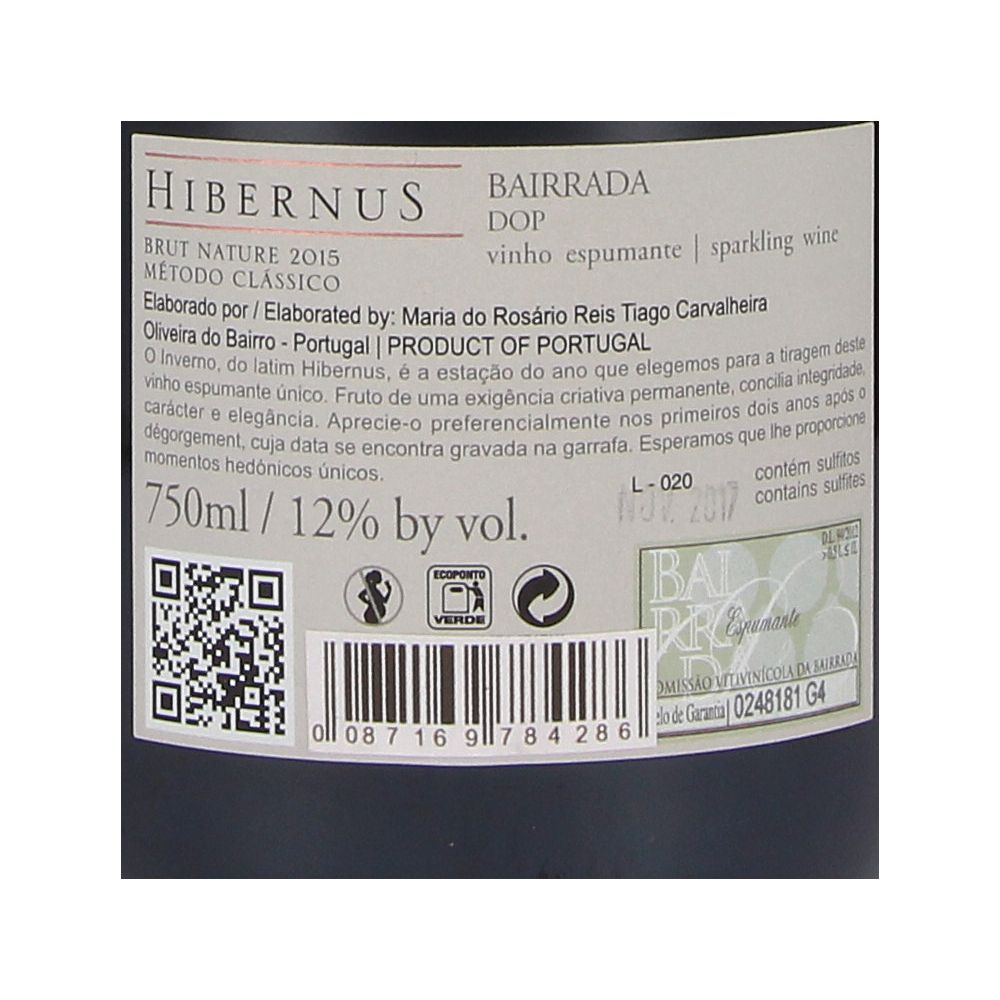  - Hibernus Cuvée de Noirs 2015 Sparkling Wine 75cl (2)