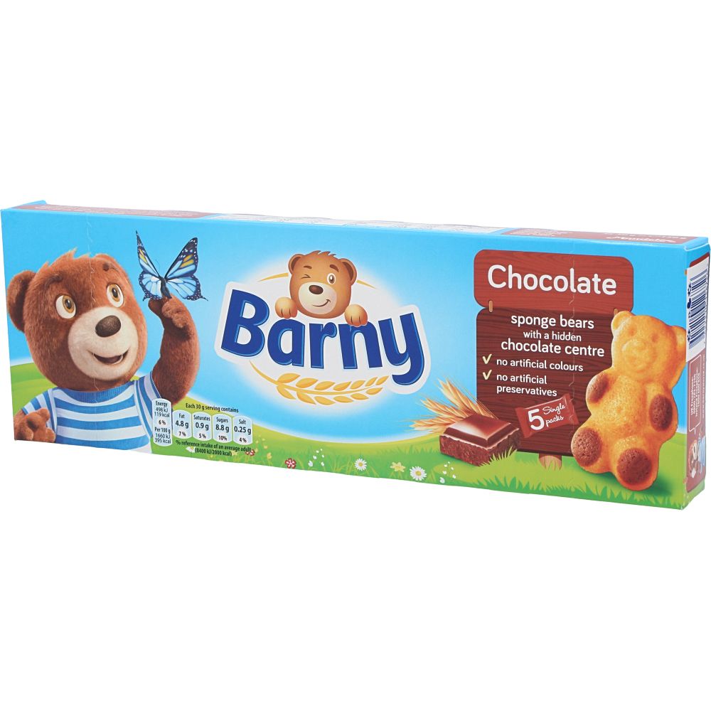  - Bolos Barny Sponge Bear Chocolate 5 un = 150g (1)