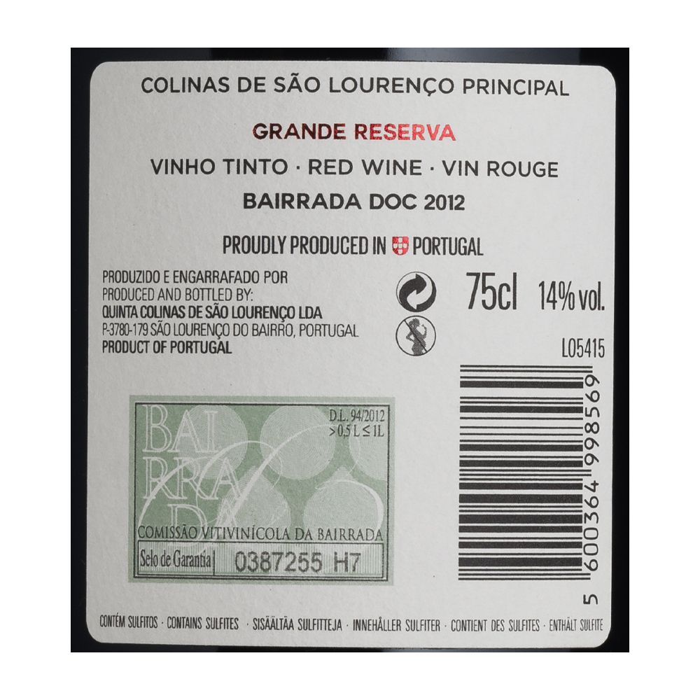  - Vinho Principal Grande Reserva Tinto 2012 75cl (2)