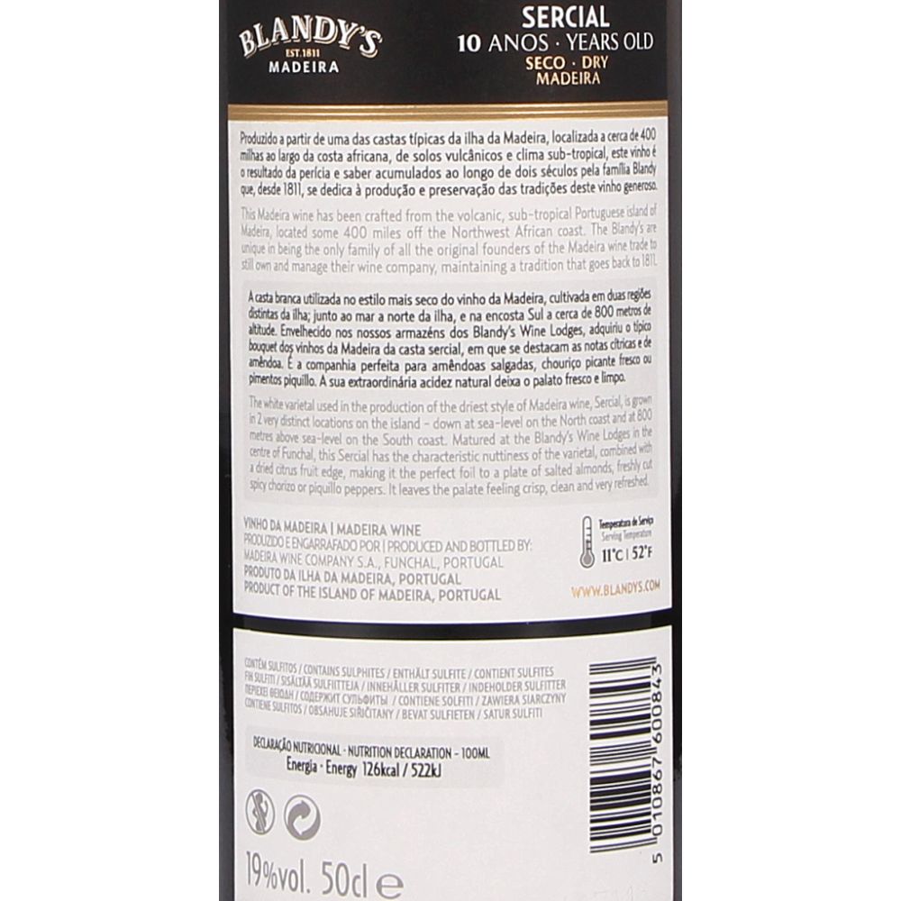  - Vinho Madeira Blandy`s Sercial 10 Anos 50cl (2)