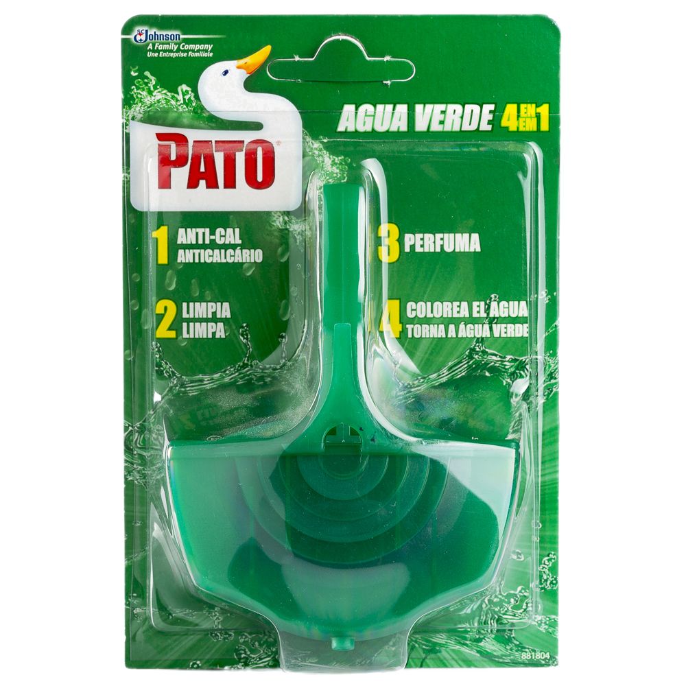  - Pato Super Toilet Rim Block Super Green Water Holder + Refill 40g (1)