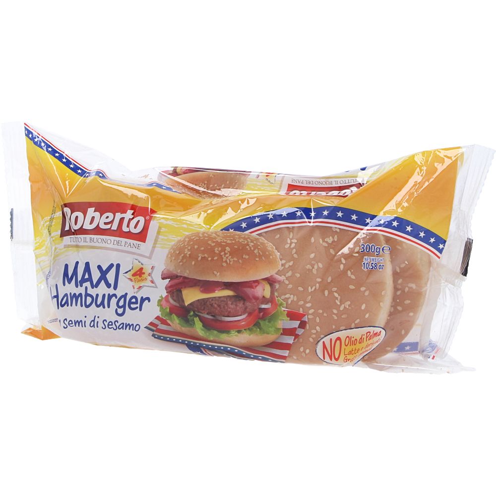  - Roberto Maxi Sesame Hamburger Baps 300g (1)