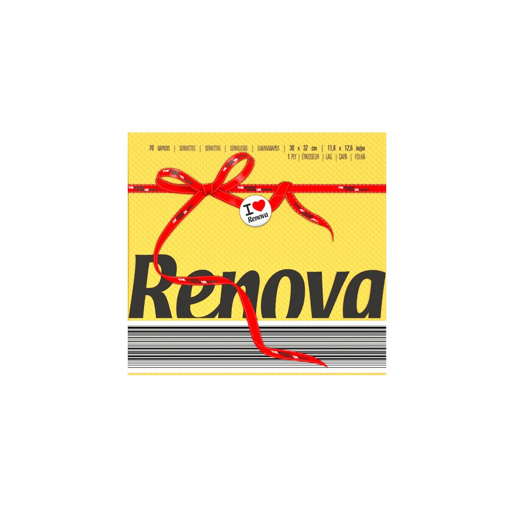  - Renova Red Label Yellow Napkins 30 x 32 cm pc (1)
