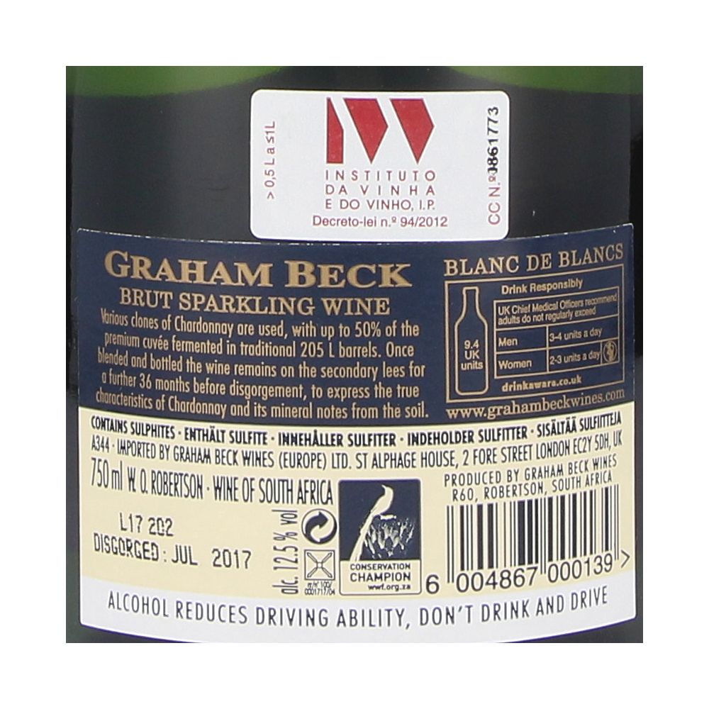  - Graham Beck Bruto Blanc Sparkling Wine 75cl (2)