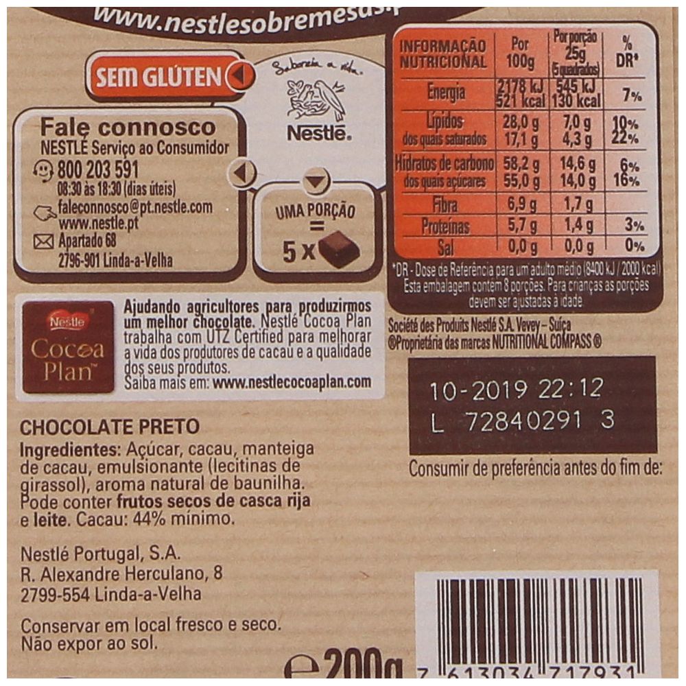  - Chocolate Nestlé Culinária 44% Cacau 200g (2)