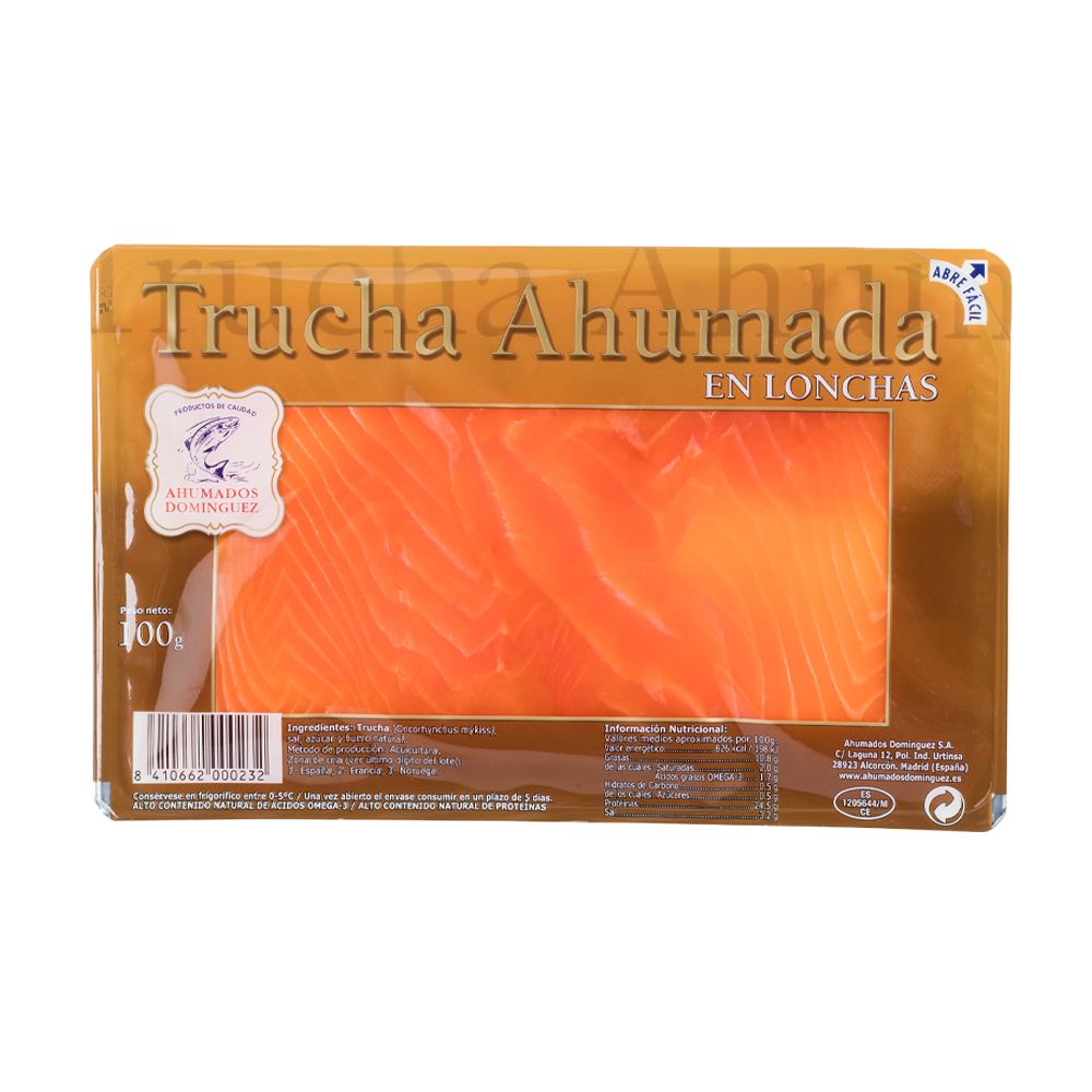  - Dominguez Smoked Trout Slices 100g (1)