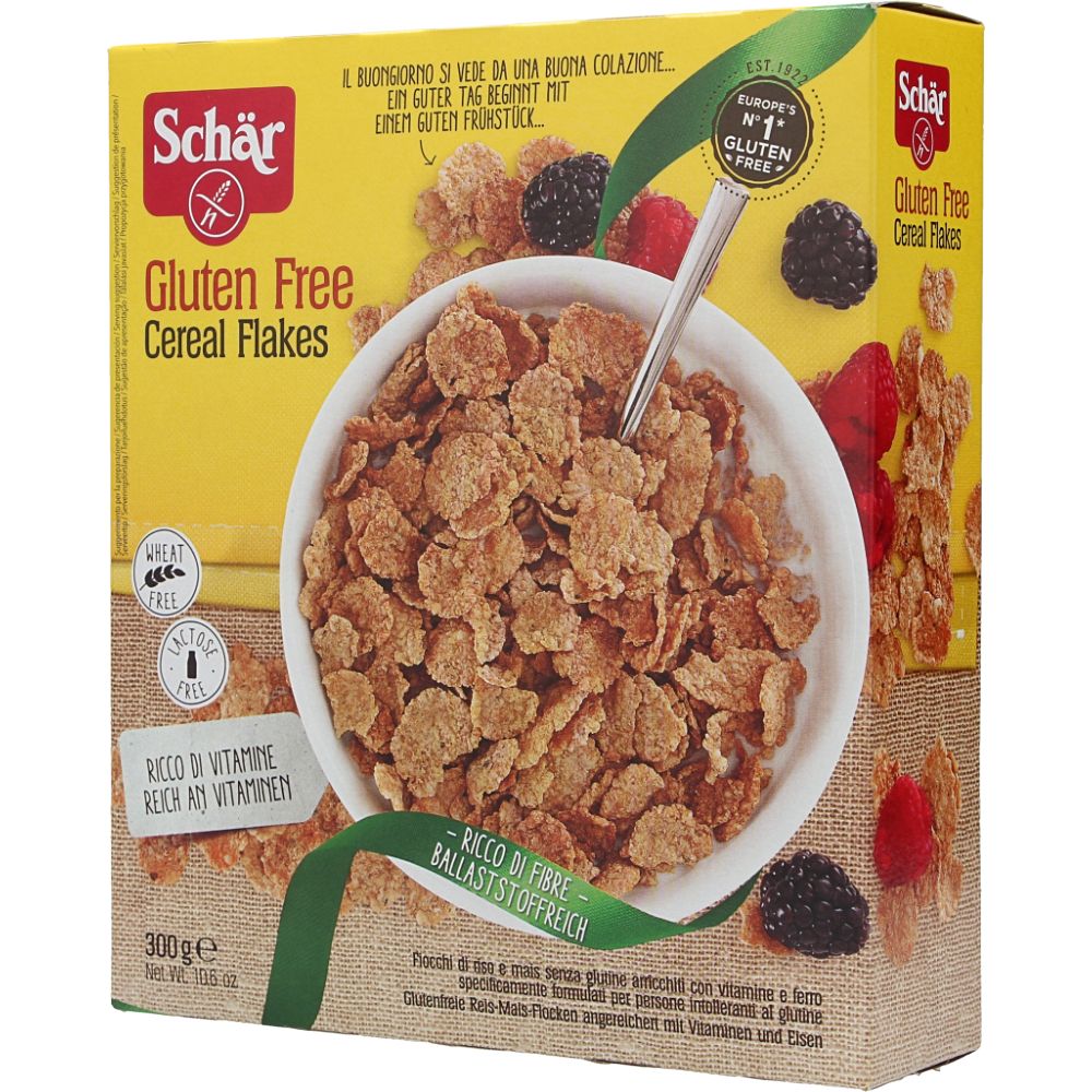  - Schär +Fibre Gluten Free Cereal Flakes 300g (1)