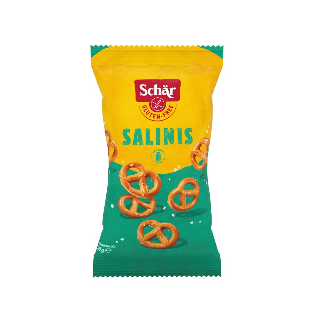  - Snack Schär Salinis Pretzels s/ Glúten 60 g (1)