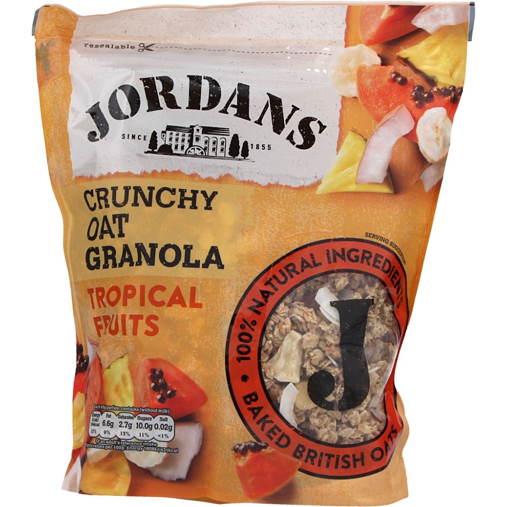  - Jordans Tropical Fruits Crunchy Oat Granola 750 g (1)