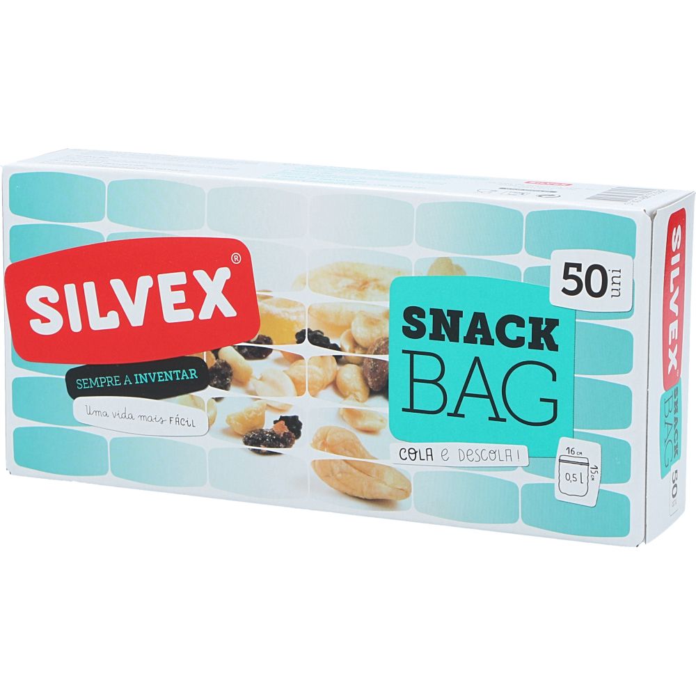 - Saco Silvex p/ Snack 16 x 15 cm 0.5 L 50 un (1)