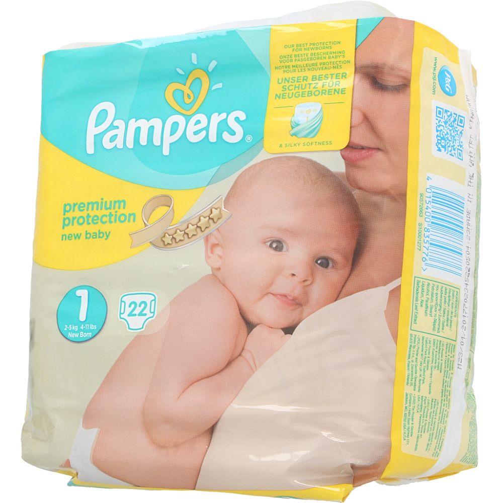  - Fraldas Pampers New Baby Mini 2-5 Kg 22 un (1)