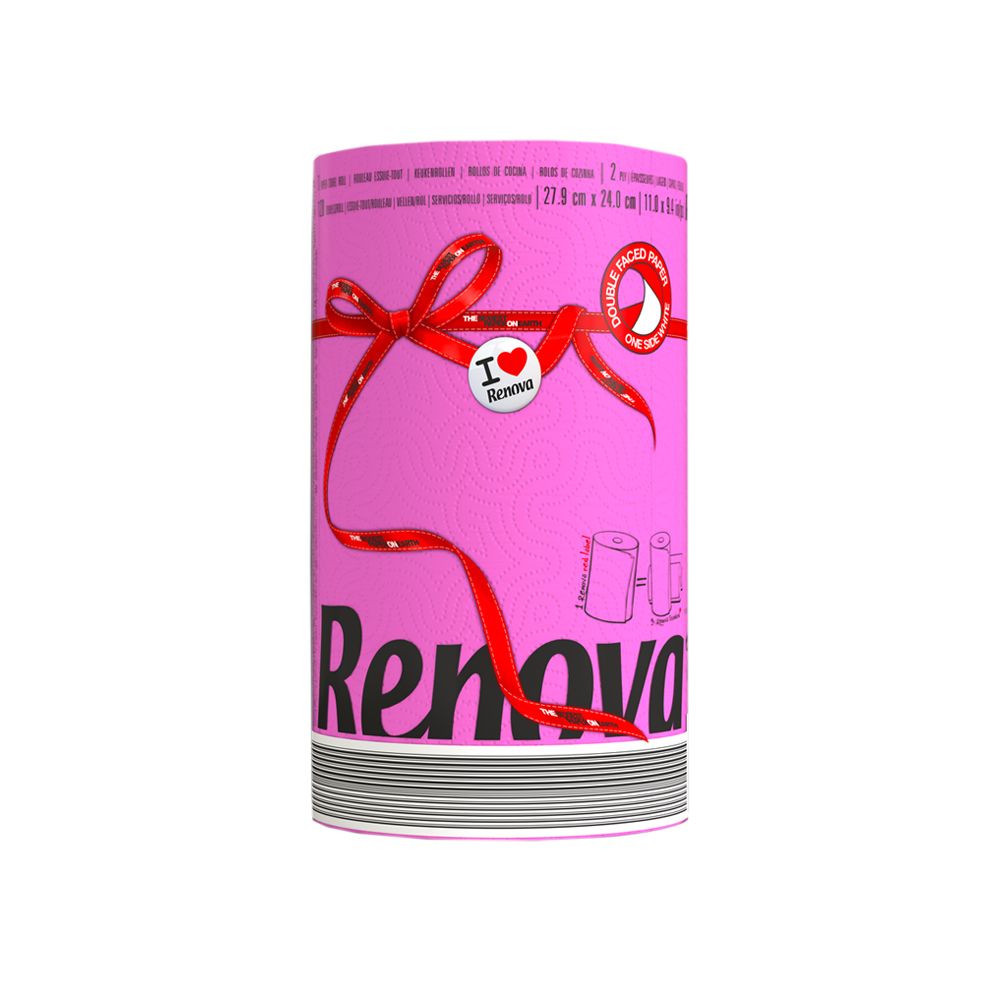  - Renova Red Label Pink Kitchen Roll pc (1)