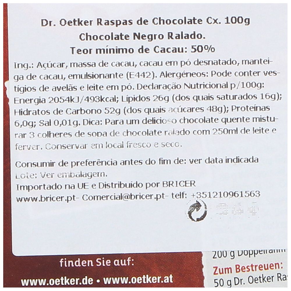  - Chocolate Dr. Oetker Raspas 100g (2)