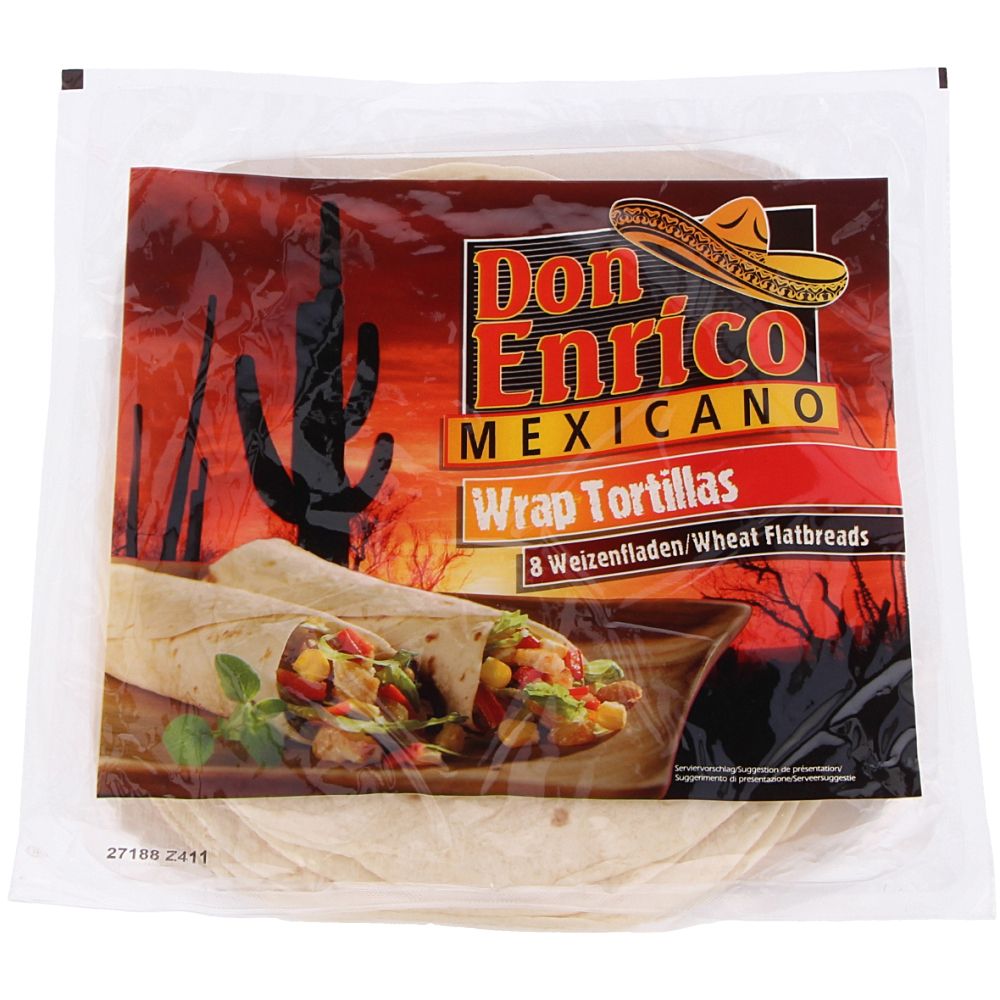  - Don Enrico Mexicano Wheat Tortilla Wraps 320g
