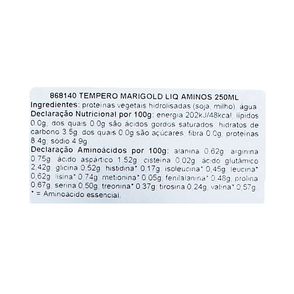 - Tempero Marigold Líquido Aminos 250 mL (2)